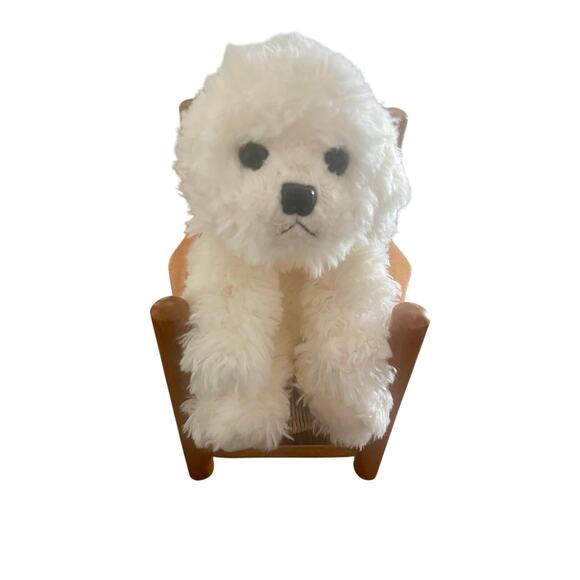 RUSS Berrie Stuffed Animal MUFFIN Dog Maltese Bichon Frise White Plush Soft - Picture 2 of 7